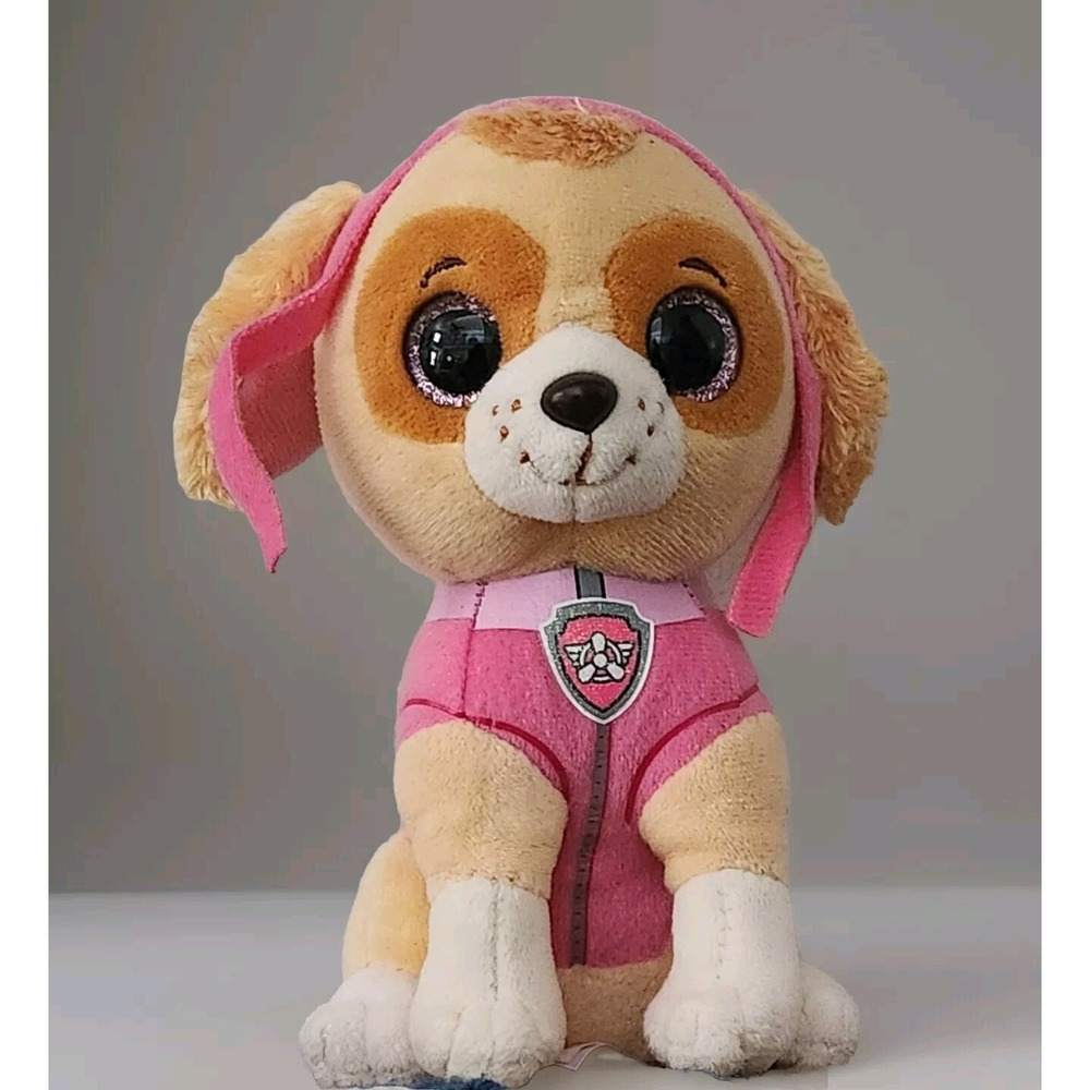 TY Beanie Boos 6" Paw Patrol SKYE Plush Puppy Dog Pink Stuffed Animal Toy